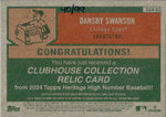2024 Dansby Swanson Topps Heritage GOLD CLUBHOUSE COLLECTION JERSEY 40/99 RELIC #CCR-DS Chicago Cubs *NRMT Edges*