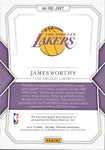 2018-19 James Worthy Panini National Treasures RETRO MATERIALS JERSEY 26/99 RELIC #RE-JWT Los Angeles Lakers HOF