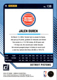 2024-25 Jalen Duren Panini Donruss CHOICE BLUE 35/49 #138 Detroit Pistons
