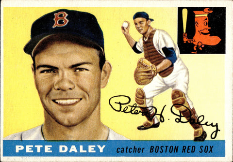 1955 Pete Daley Topps HIGH NUMBER ROOKIE RC #206 Boston Red Sox BV $120