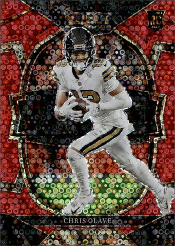 2022 Chris Olave Panini Select RED DISCO CONCOURSE ROOKIE 40/49 RC #30 New Orleans Saints