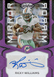 2023 Ricky Williams Panini Certified MIRROR SIGNATURE PURPLE AUTO 07/10 AUTOGRAPH #MS28 Miami Dolphins