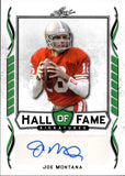 2021 Joe Montana Leaf HALL OF FAME SIGNATURES AUTO AUTOGRAPH #HOF-JMI San Francisco 49ers HOF