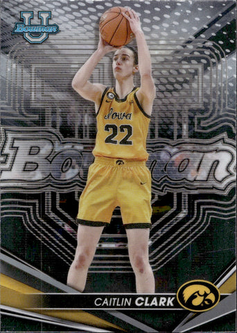 2022-23 Caitlin Clark Bowman University Best ROOKIE RC #50 Iowa Hawkeyes Indiana Fever