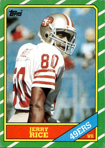 1986 Jerry Rice Topps ROOKIE RC #161 San Francisco 49ers HOF *NRMT*