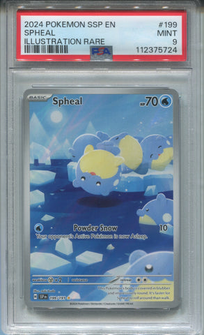 2024 Spheal Pokemon SSP ENGLISH ILLUSTRATION RARE PSA 9 #199 5724