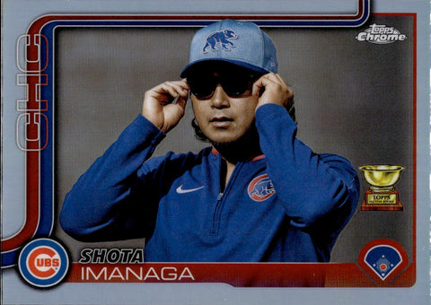 2025 Shota Imanaga Topps Chrome PHOTO VARIATION REFRACTOR Chicago Cubs #149