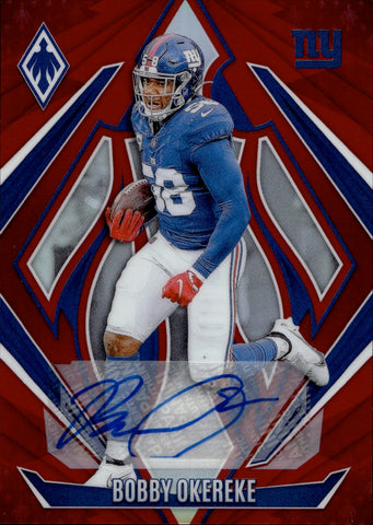 2024 Bobby Okereke Panini Phoenix RED AUTOGRAPHS AUTO 74/99 New York Giants #13