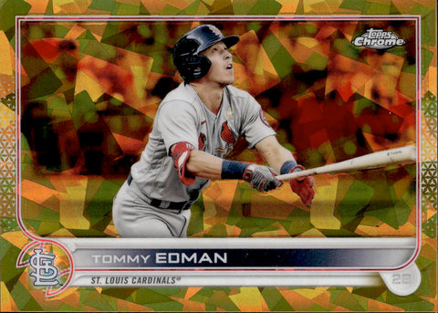 2022 Tommy Edman Topps Chrome Sapphire Edition GOLD REFRACTOR 41/50 #419 St. Louis Cardinals