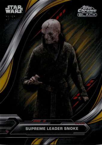 2024 Supreme Leader Snoke Topps Chrome Black GOLD REFRACTOR 29/50 #59