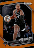2025 A'ja Wilson Panini Prizm WNBA ORANGE PRIZM 71/99 #76 Las Vegas Aces