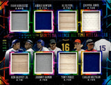 2024 Rodriguez Dawson Oliver Jones Griffey Damon Perez Beltran Alomar Buckner Williams Aparicio Staub Parker Sheffield Fox Leaf In the Game Used RAINBOW FOIL 16 PIECE BAT JERSEY 16/50 JERSEY NUMBER RELIC #SR-9