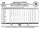 2024 Oswaldo Cabrera Topps Series 2 TEAM COLOR BORDER VARIATION #479 New York Yankees