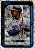 2021 Francisco Lindor Topps Gallery BLUE PATTERN 14/50 #104 New York Mets