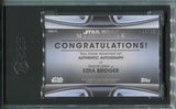 2021 Taylor Gray as Ezra Bridger Topps Star Wars Masterwork BLUE FOIL AUTO 98/99 AUTOGRAPH SGC 10/10 #MWA-TG