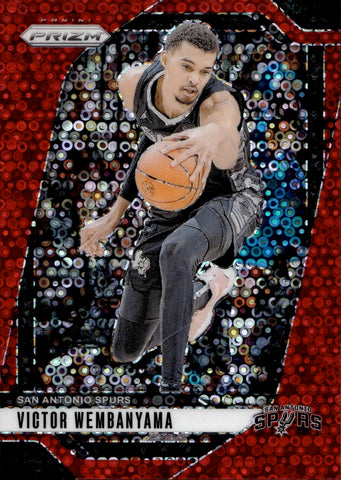 2024-25 Victor Wembanyama Panini Prizm Fast Brk RED 079/100 #172 San Antonio Spurs