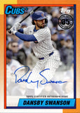 2025 Dansby Swanson Topps 1990 DESIGN AUTO AUTOGRAPH #90AU-DSW Chicago Cubs