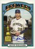 2021 Devin Williams Topps Heritage REAL ONE AUTO AUTOGRAPH #ROA-DW Milwaukee Brewers
