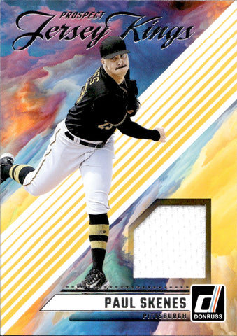 2024 Paul Skenes Panini Donruss PROSPECT JERSEY KINGS RELIC #PJK-PS Pittsburgh Pirates