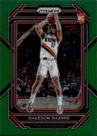 2022-23 Shaedon Sharpe Panini Prizm GREEN ROOKIE Portland Trailblazers #250