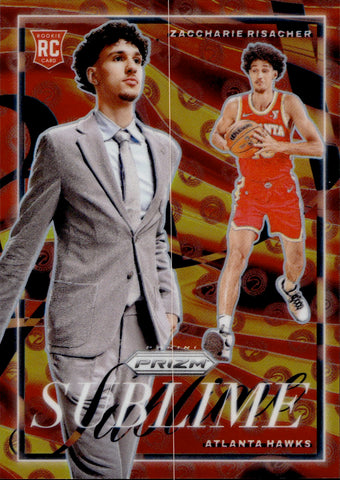 2024-25 Zaccharie Risacher Panini Prizm SUBLIME SILVER ROOKIE Atlanta Hawks #17