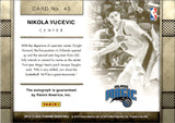 2012-13 Nikola Vucevic Panini Gold Standard GOLD STRIKE AUTO 243/249 AUTOGRAPH #43 Orlando Magic