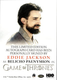 2022 Eddie Jackson as Belicho Rittenhouse Game of Thrones The Complete Series 2 FULL BLEED AUTO AUTOGRAPH #_EDJA 2