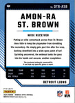 2024 Amon-Ra St. Brown Panini Optic THREADS BLUE HYPER JERSEY Detroit Lions #DTB-ASB