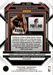 2022-23 Shaedon Sharpe Panini Prizm GREEN ROOKIE Portland Trailblazers #250