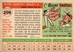 1955 Pete Daley Topps HIGH NUMBER ROOKIE RC #206 Boston Red Sox BV $120