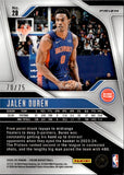 2024-25 Jalen Duren Panini Prizm RED CHECKERBOARD 70/75 #20 Detroit Pistons