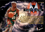 1997-98 Gary Payton SkyBox Metal Universe PLANET METAL #15 PM Seattle Supersonics HOF