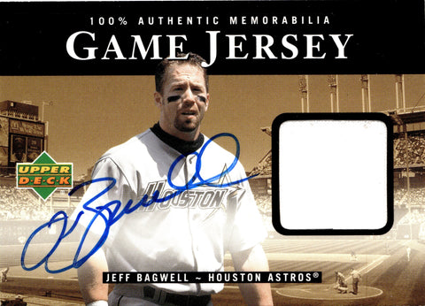 2000 Jeff Bagwell Upper Deck Game JERSEY AUTO AUTOGRAPH RELIC #H-JB Houston Astros HOF