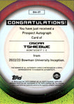 2022-23 Oscar Tshiebwe Bowman University Inception PROSPECT AUTO AUTOGRAPH #BIA-OT Utah Jazz