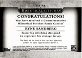2012 Ryne Sandberg Topps Series 1 HISTORICAL STITCHES PATCH Chicago Cubs #HS-RS
