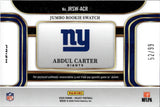 2025 Abdul Carter Panni Select JUMBO ROOKIE PATCH 52/99 RELIC RC #JRSW-ACR New York Giants