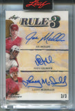 2022 Joe Mullin Doug Gilmour Lanny McDonald Leaf Art of Hockey THE RULE OF 3 TRIPLE AUTO 3/3 AUTOGRAPH #R3-16 Calgary Flames