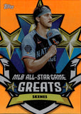 2025 Paul Skenes Topps ORANGE FOIL ALL-STAR GAME GREATS 07/25 #ASGG-39 Pittsburgh Pirates