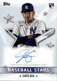 2022 Luis Gil Topps Series 1 ROOKIE BASEBALL STARS AUTO AUTOGRAPH RC #BSA-LG New York Yankees
