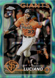 2024 Marco Luciano Topps Chrome ROOKIE AQUA LAVA REFRACTOR 139/199 RC #210 San Francisco Giants