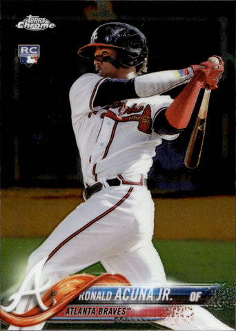 2018 Ronald Acuna Jr. Topps Chrome ROOKIE RC #193 Atlanta Braves 2