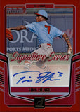2024 Tink Hence Panini Donruss SIGNATURE SERIES RED AUTO 61/99 St. Louis Cardinals #SS-TH