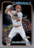 2024 Paul Goldschmidt Topps Chrome LIGHTBOARD LOGO REFRACTOR #90 St. Louis Cardinals