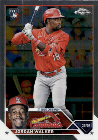 2023 Jordan Walker Topps Chrome ROOKIE RC #209 St. Louis Cardinals 23