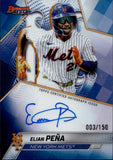 2025 Elian Pena Bowman's Best of 2025 BLUE REFRACTOR AUTO 003/150 AUTOGRAPH #B25-EP New York Mets