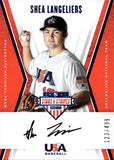 2019 Shea Langeliers Panini Stars & Stripes BLACK INK AUTO 123/499 AUTOGRAPH #CNT-SL Oakland A's