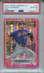 2022 Max Scherzer Topps Chrome Logofractor Edition PINK REFRACTOR 017/299 PSA 10 #76 New York Mets 8317