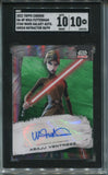 2022 Nika Futterman as Asajj Ventress Topps Chrome Galaxy Star Wars GREEN REFRACTOR AUTO 50/99 AUTOGRAPH SGC 10/10 #GA-NF