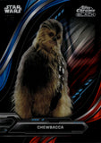 2024 Chewbacca Topps Chrome Black BLUE RED LAVA REFRACTOR 7/99 #13