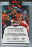 2023 Dominique Wilkins Leaf Vibrance AQUA SHIMMER AUTO 04/12 AUTOGRAPH #BA-DW1 Atlanta Hawks HOF
